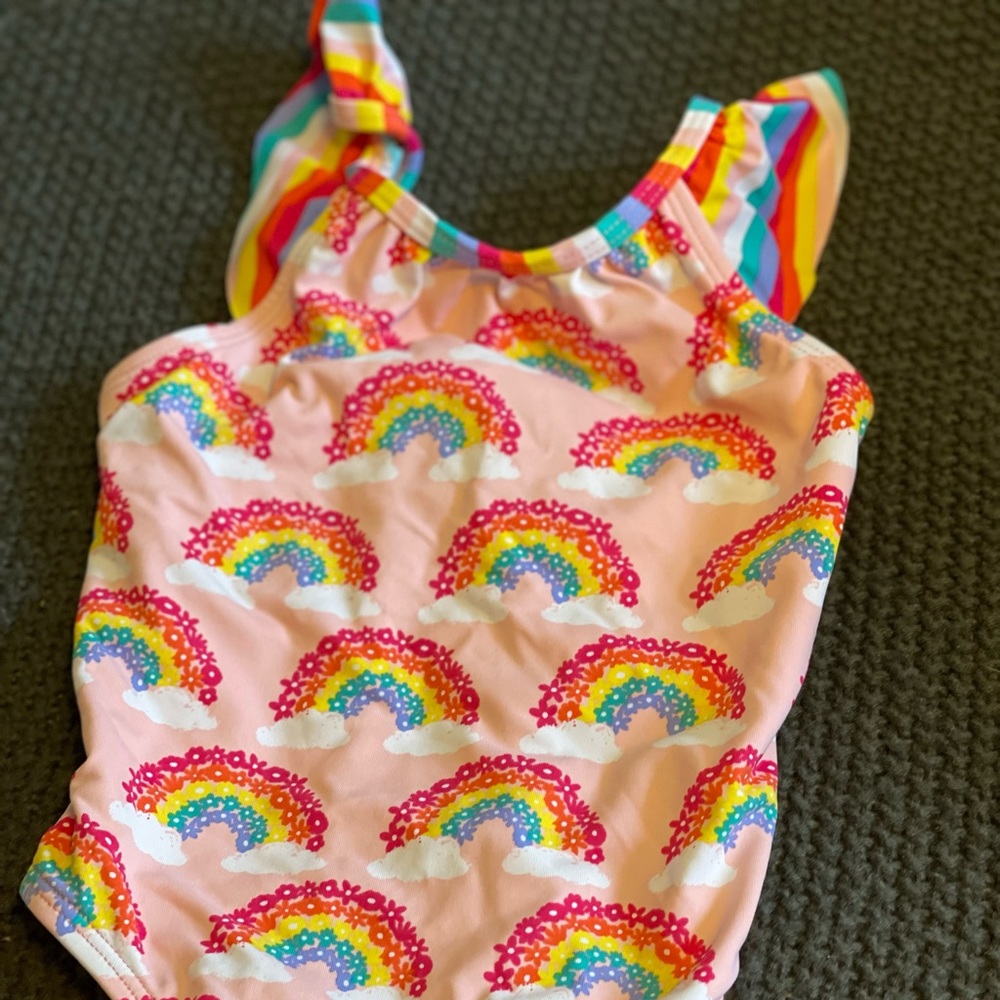 Pink Rainbow Hatley Swim Suit 18m